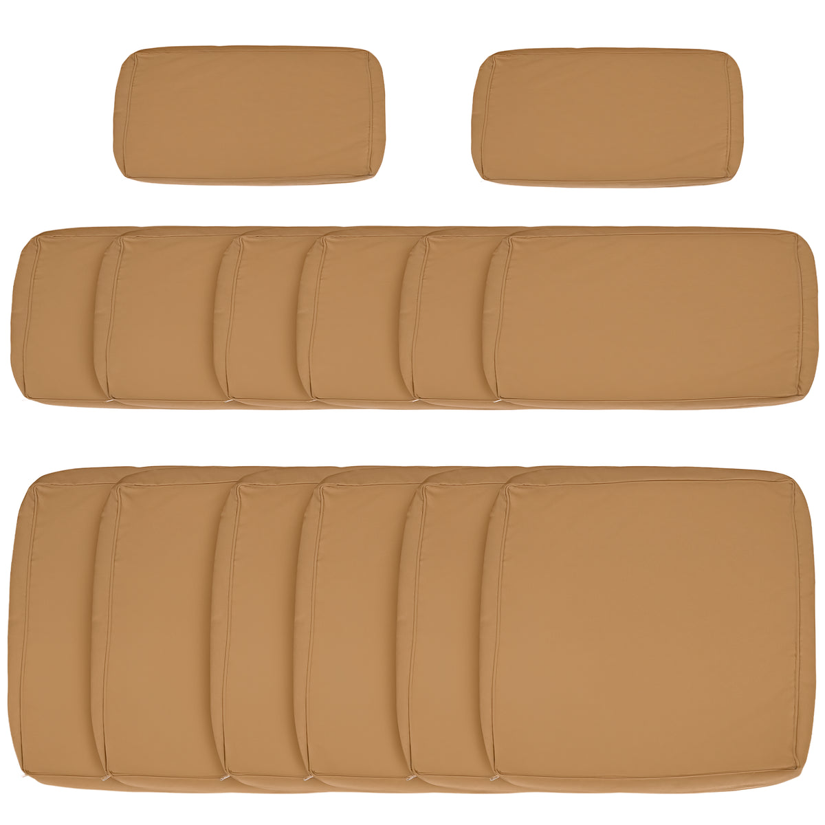 Patio cushion covers set 14 pieces polyester
