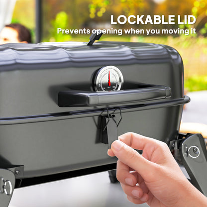 Foldable Charcoal BBQ Grill with Warming Rack