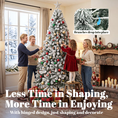 Snow flocked artificial Christmas tree 183 cm