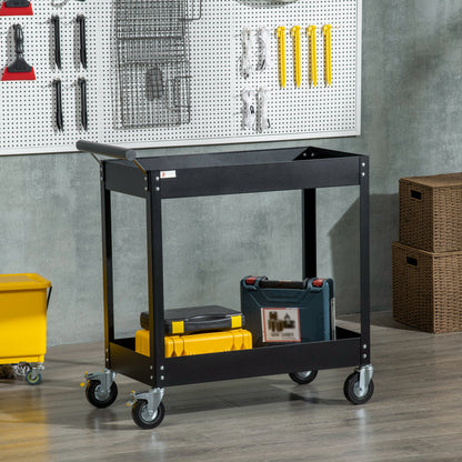 Rolling Tool Cart 2-Tier Service Utility Cart