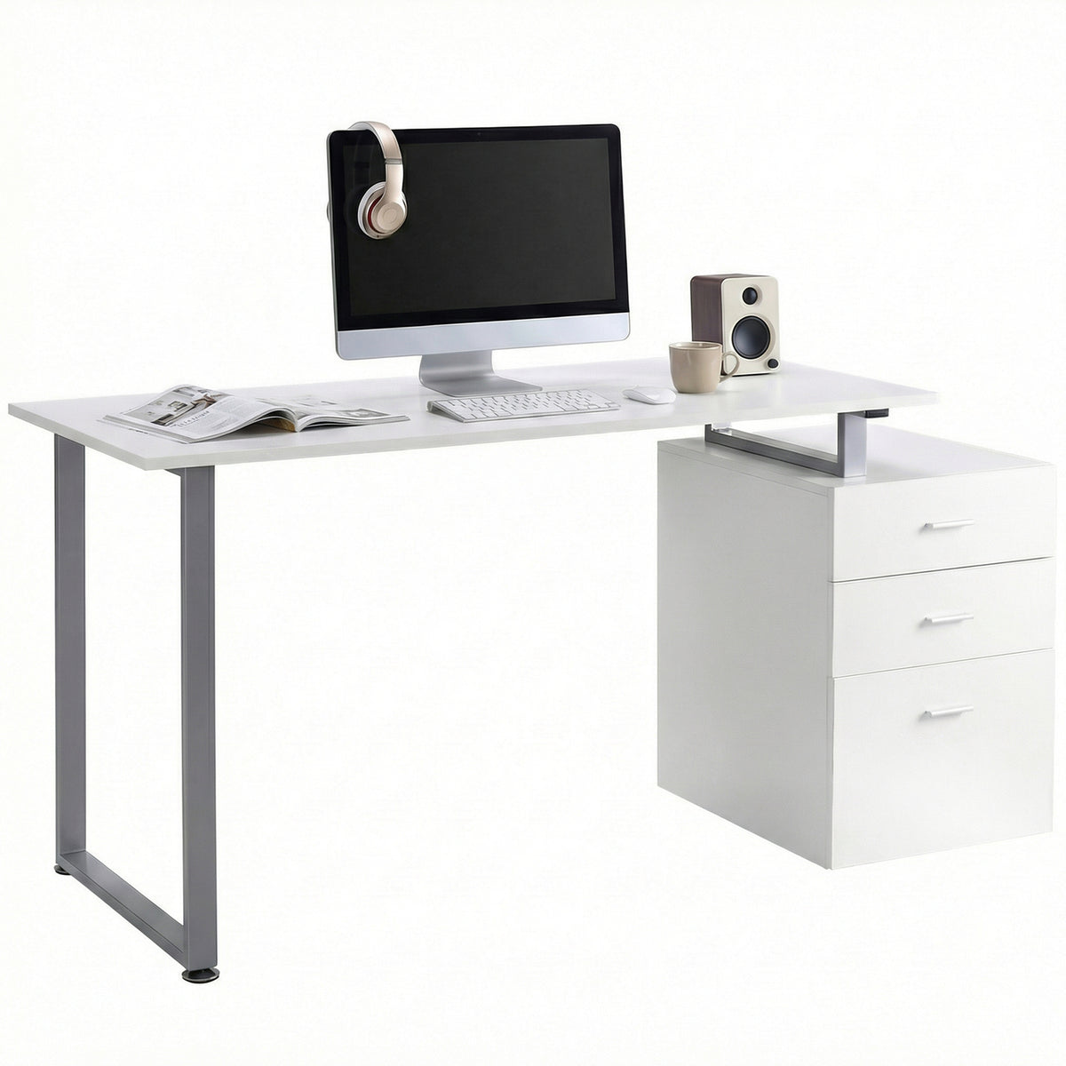 Computer Desk Removable Drawers 47 inches