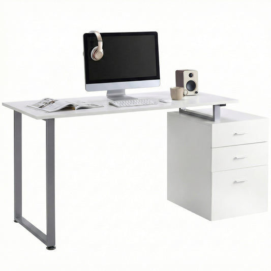 Computer Desk Removable Drawers 47 inches