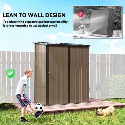 Galvanized Steel Storage Shed with Lockable Door