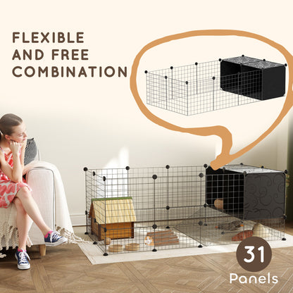 Small Animal Playpen with 31 Modular Panels