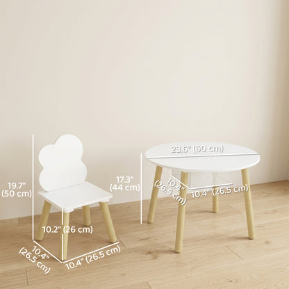 Kids Table and Cloud Chairs Set — Set of 3