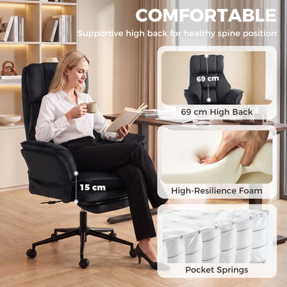 Ergonomic Office Chair Reclining with Footrest