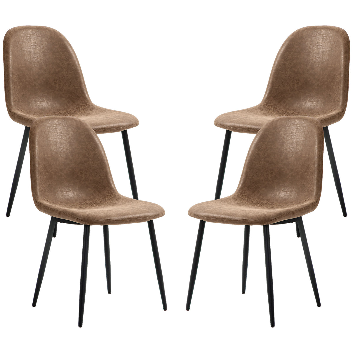 Retro Dining Room Chairs Set of 4