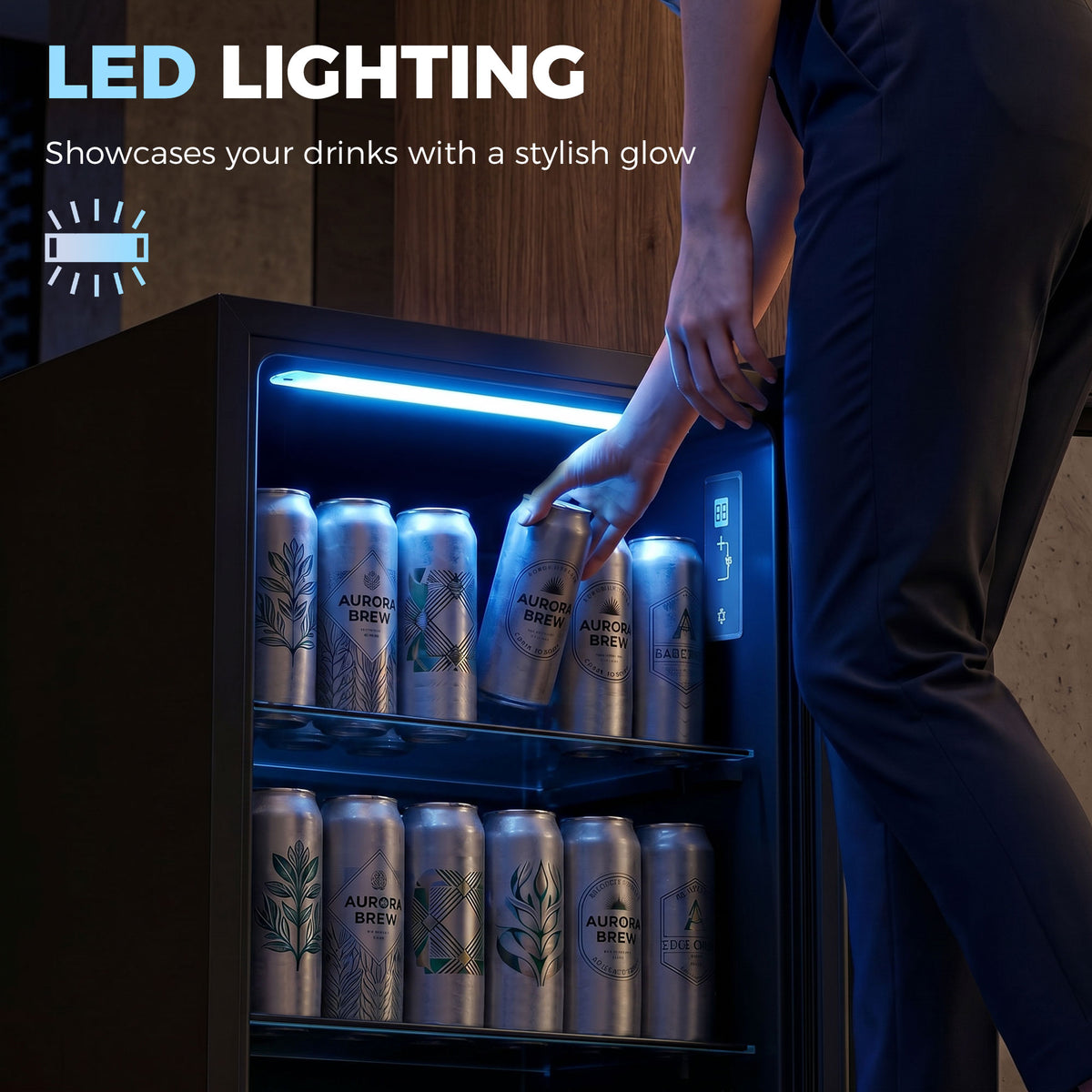 Refrigerador para bebidas de 60 litros con puerta de vidrio