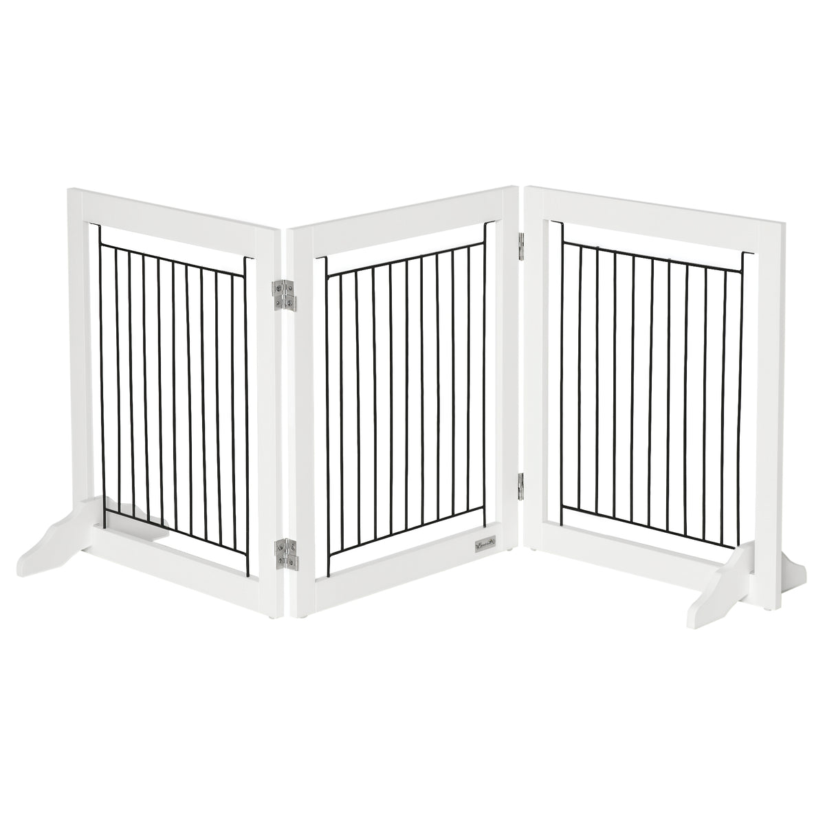 Freestanding Folding 3-Panel Pet Gate