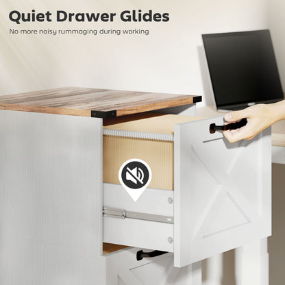 3 Drawer Farmhouse Vertical Filing Cabinet