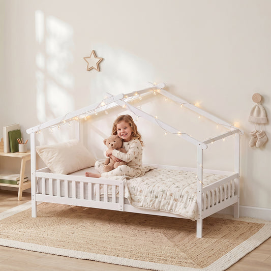 Twin Bed Frame House Montessori with Roof