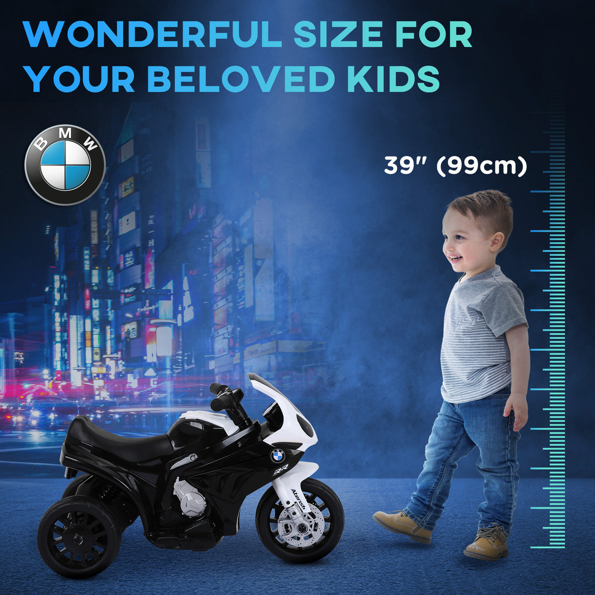 Moto eléctrica BMW S1000RR para niños muy pequeños de 18-36 meses