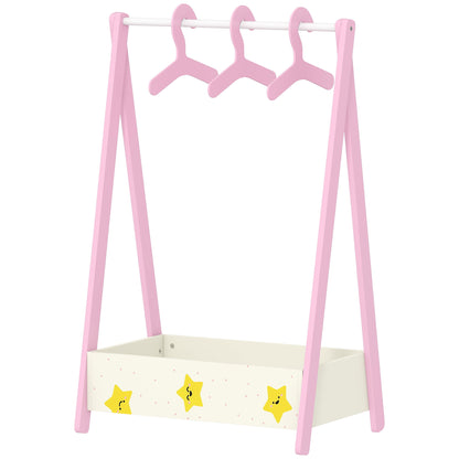Kids Clothing Rack with Storage Shelf