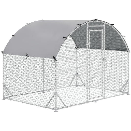 Large Galvanized Metal Outdoor Walk-in Chicken Coop