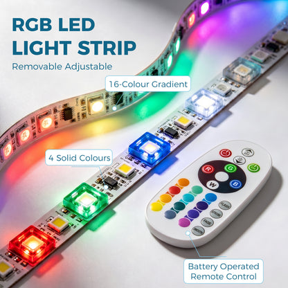 Floating TV Stand with RGB LED Lighting