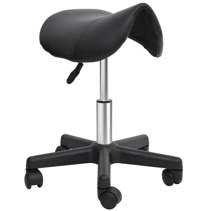 Ergonomic Saddle Stool Rolling Swivel with Wheels