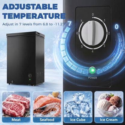 Chest Freezer 99 L Adjustable Thermostat