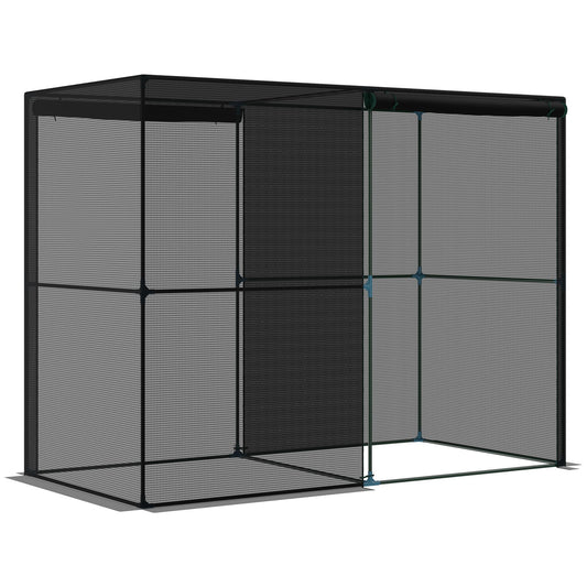 240x120x185cm Outdoor Garden Greenhouse with Zipper Doors