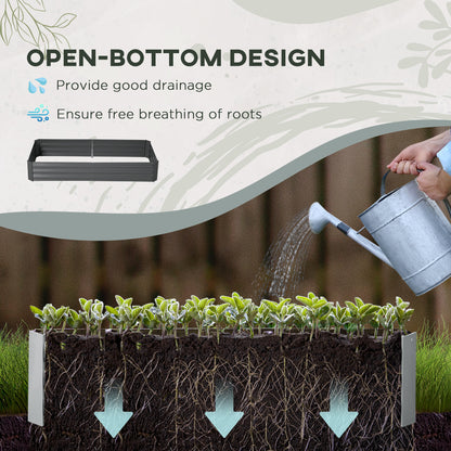 Jardinera elevada de 180 cm con 2 jaulas para tomates