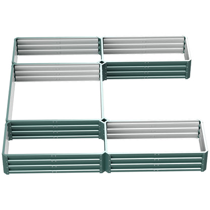 Raised Steel Garden Beds Set of 5 Large Planters