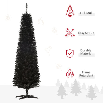Pino de Navidad artificial delgado estilo lápiz 6 pi
