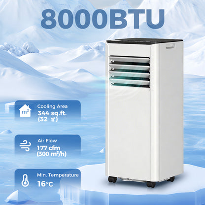 Portable Air Conditioner 8000 BTU WiFi 4-in-1