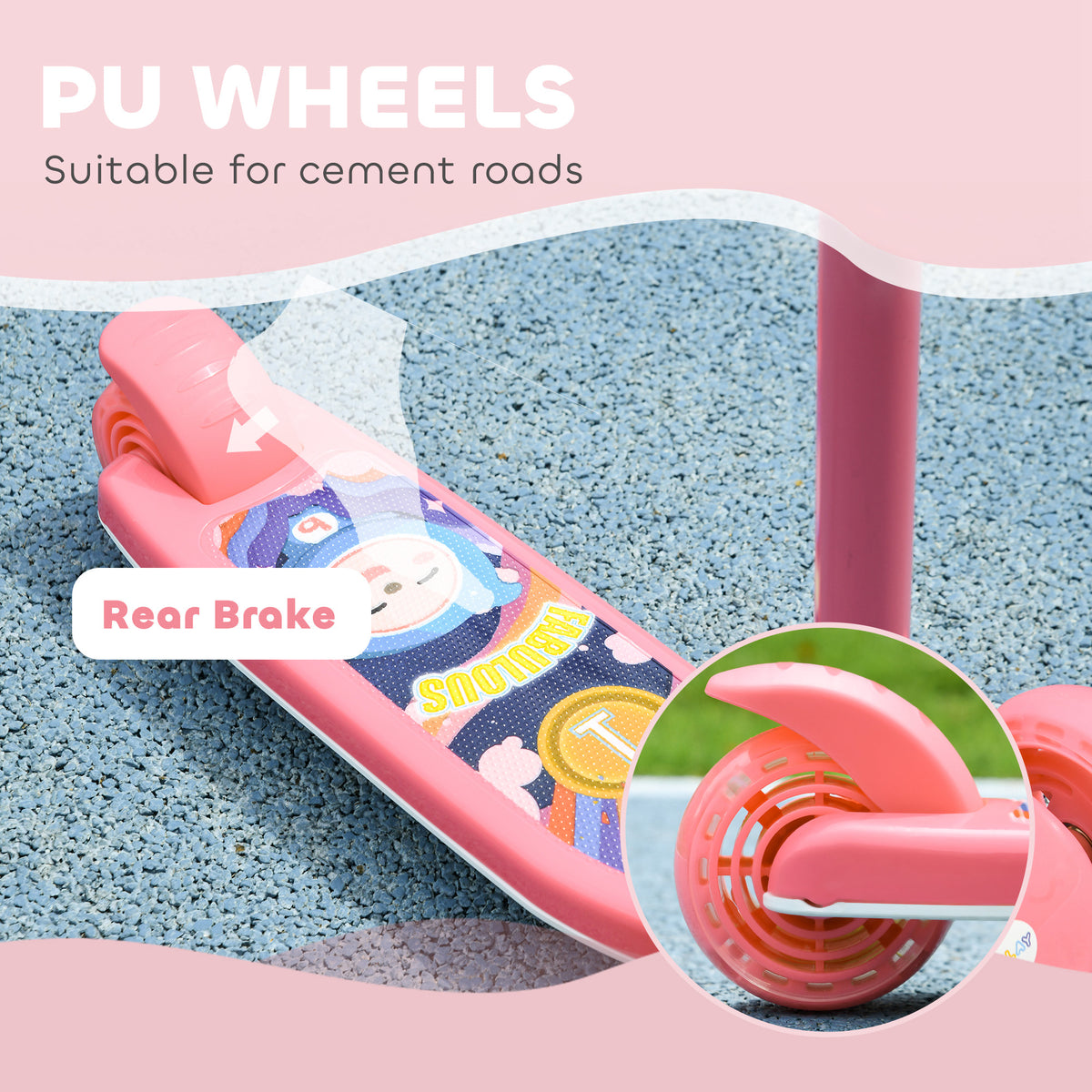 3 wheel kids scooter adjustable height