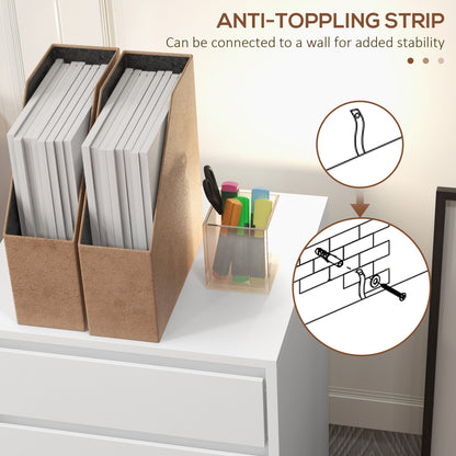 Mobile 4-drawer office filing cabinet