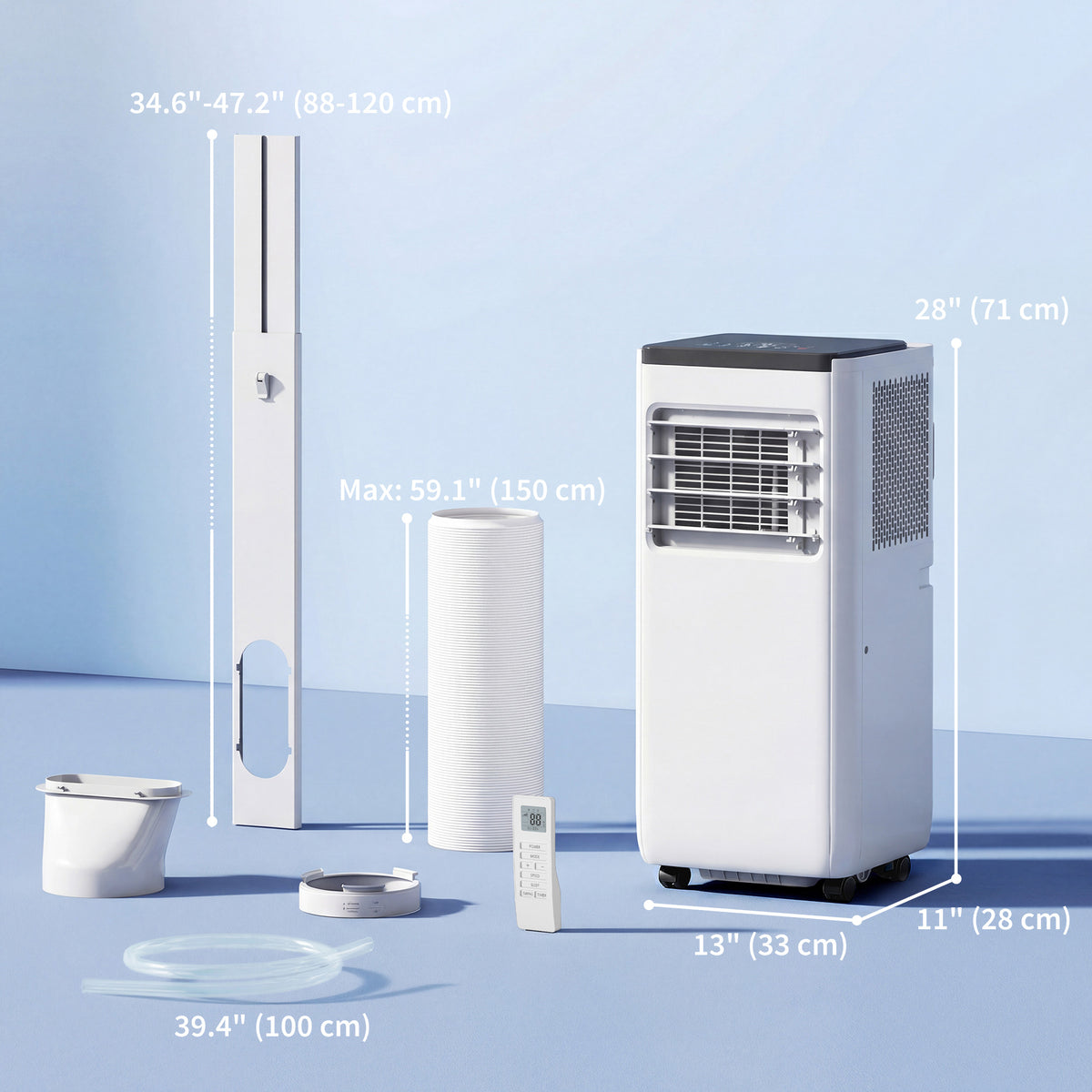 Aire acondicionado portátil 8000 BTU 4 en 1 WiFi