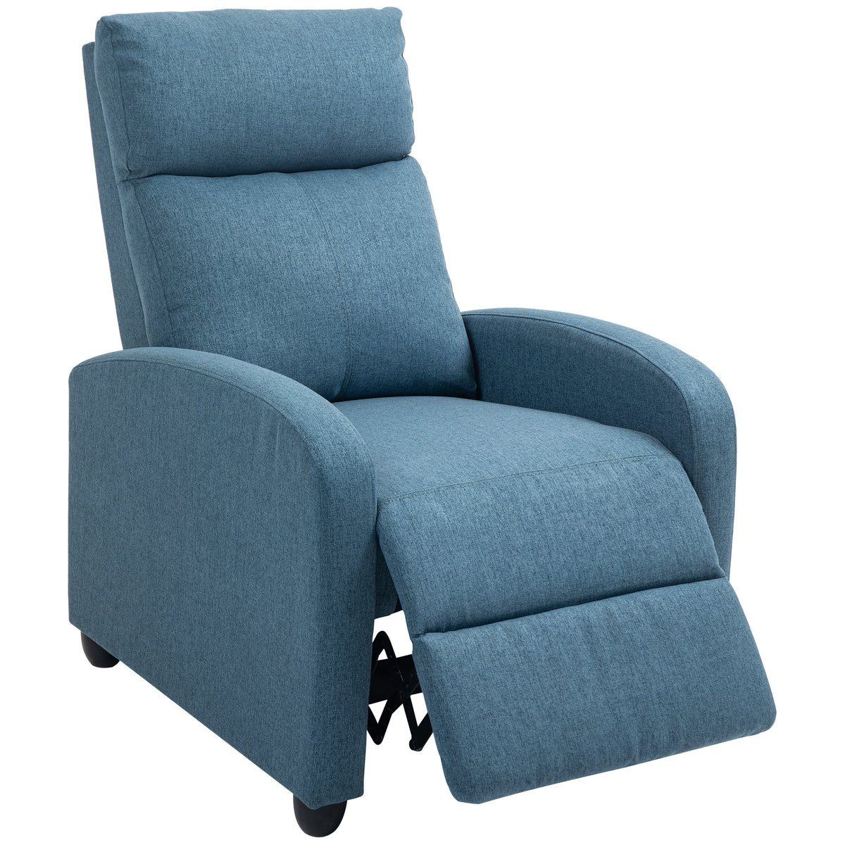 Manual reclining chair padded linen living room