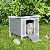 Rabbit Hutch Waterproof Hinged Roof — natural
