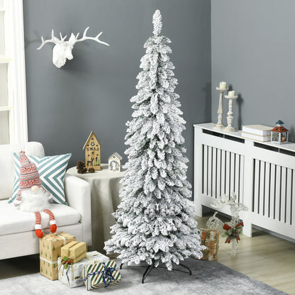 183 cm Artificial Slim Flocked Christmas Tree