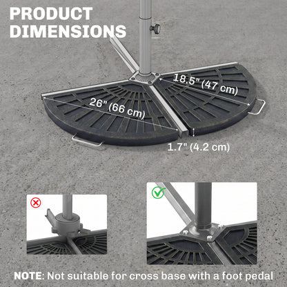 Resin Cantilever Patio Umbrella Base Weights — Bronze