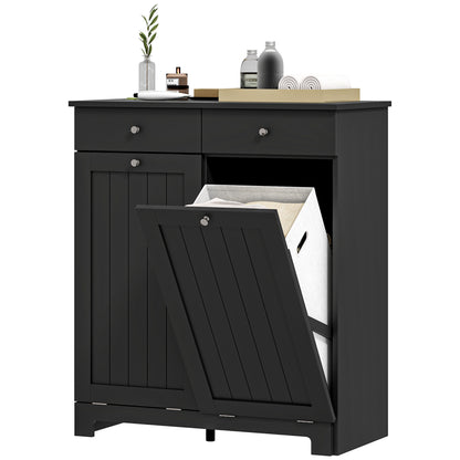 Mueble de lavandería basculante con dos cajones