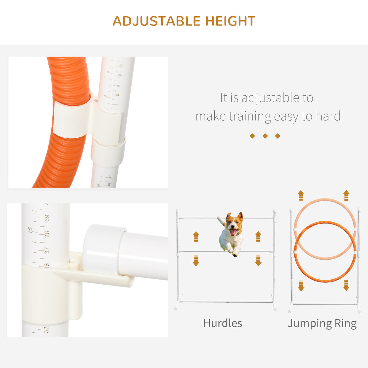 Dog Agility Kit 7 Pieces with Tunnels