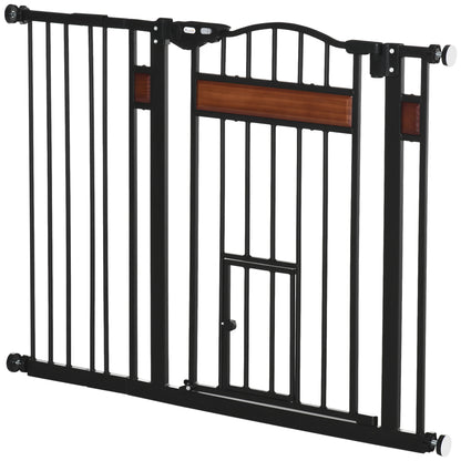 Extra Wide Pet Gate with Cat Door