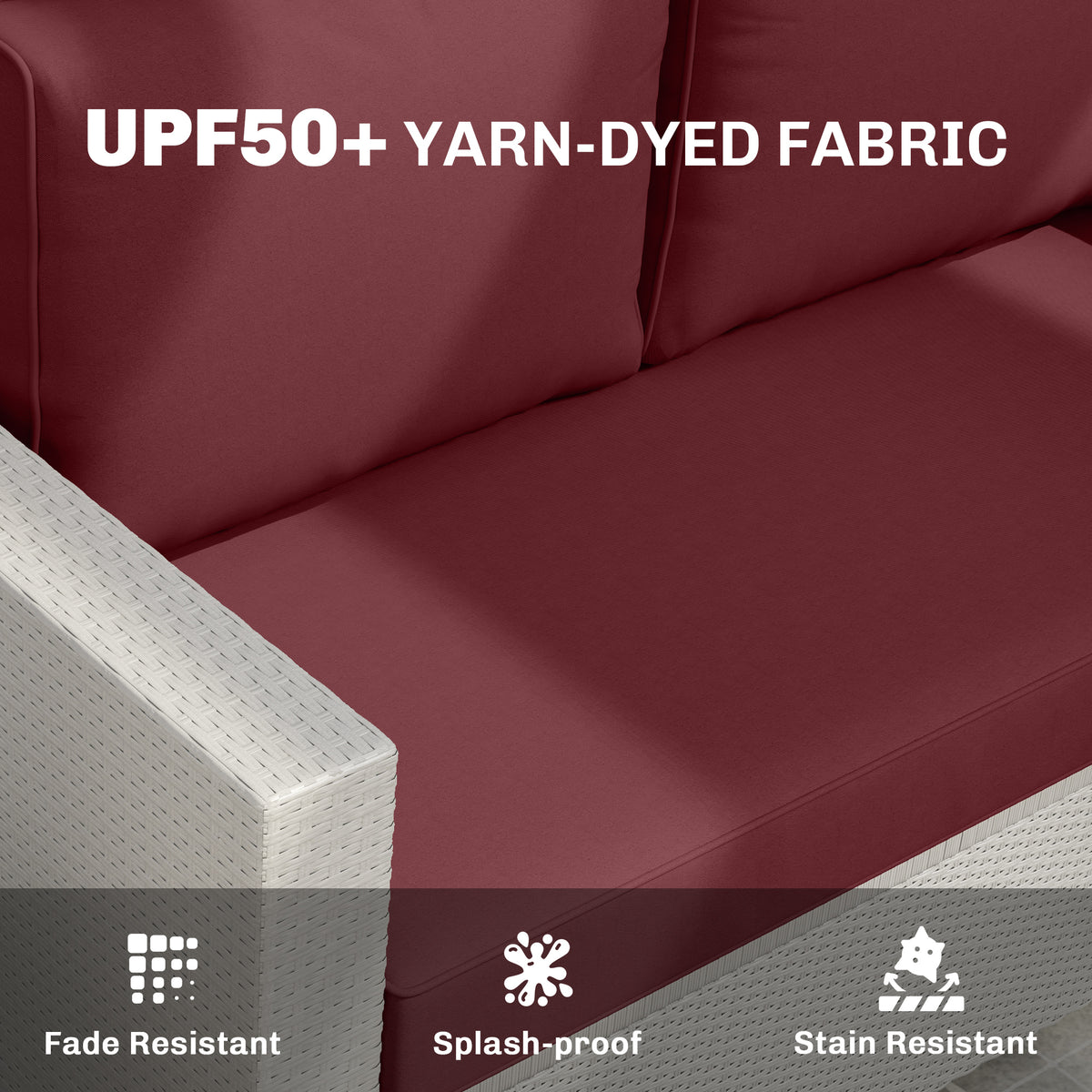 3-Piece Loveseat Outdoor Cushion Set