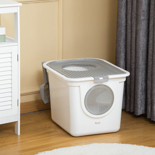 Caja de arena cerrada para gatos