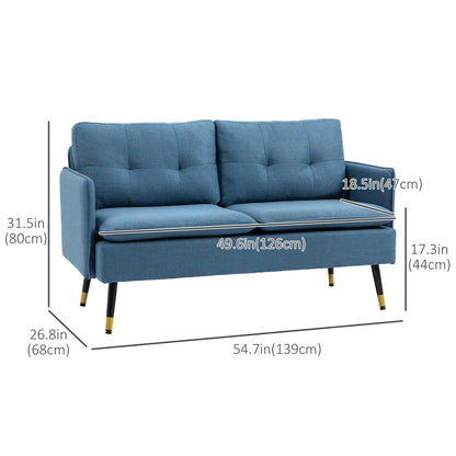 Loveseat Sofa Button Tufted Linen S Spring