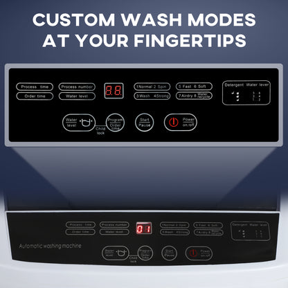 Portable Washer Automatic 8 Programs 6 Water Levels