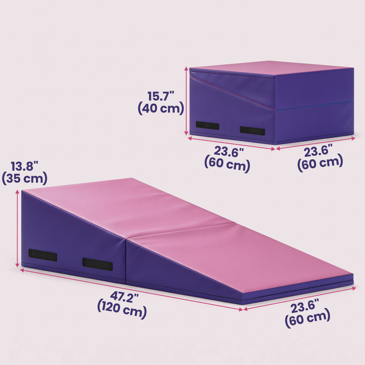 Colchoneta de gimnasia inclinada plegable de cuero