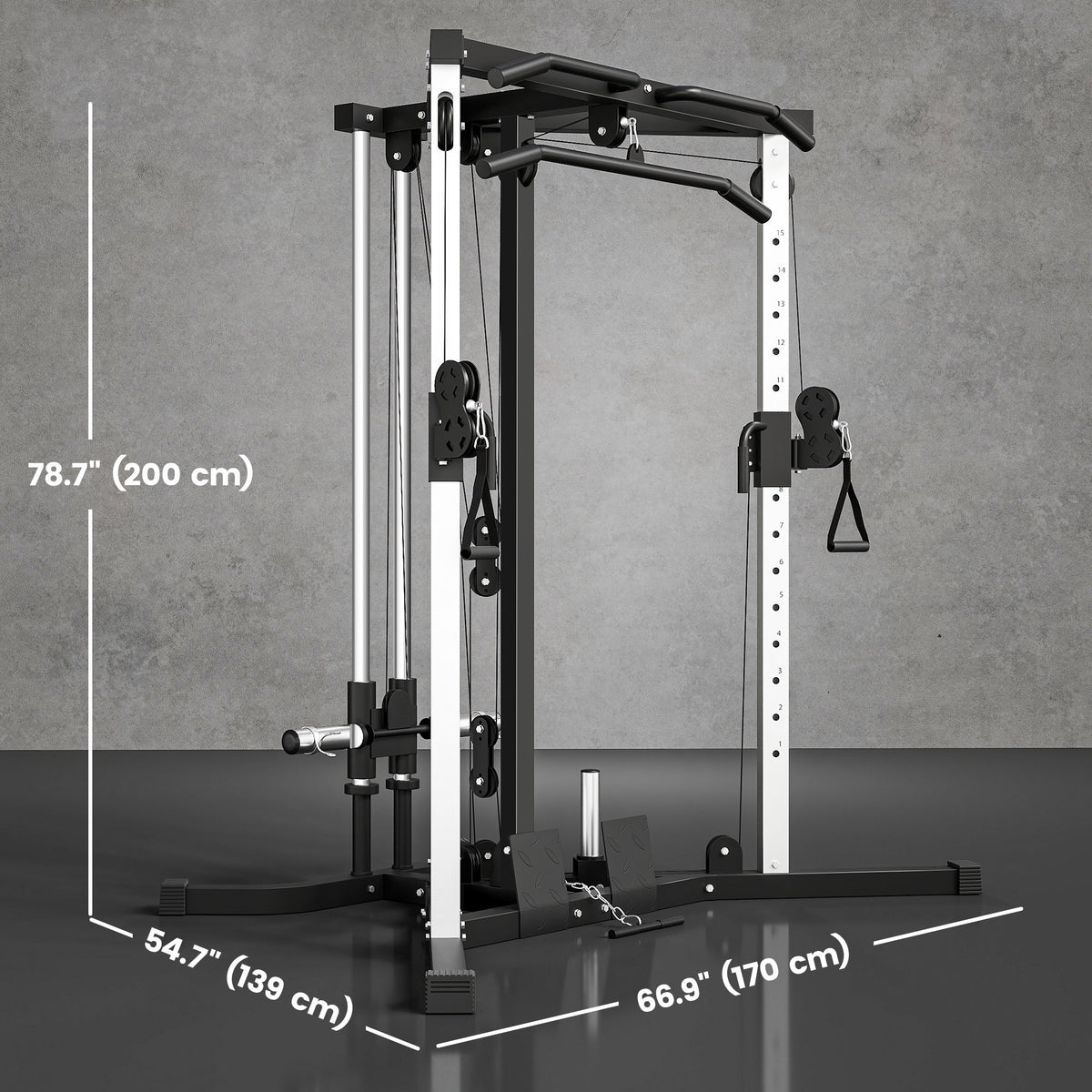 Torre de musculación multifuncional de acero