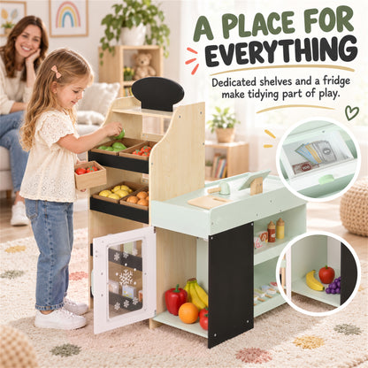 Kids Grocery Store Playset with Accessories