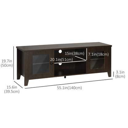 Fireplace TV stand for 152 cm TV — 140 x 39.5 x 50 cm