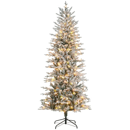Pino de Navidad artificial nevado con luces integradas 7,5 pi
