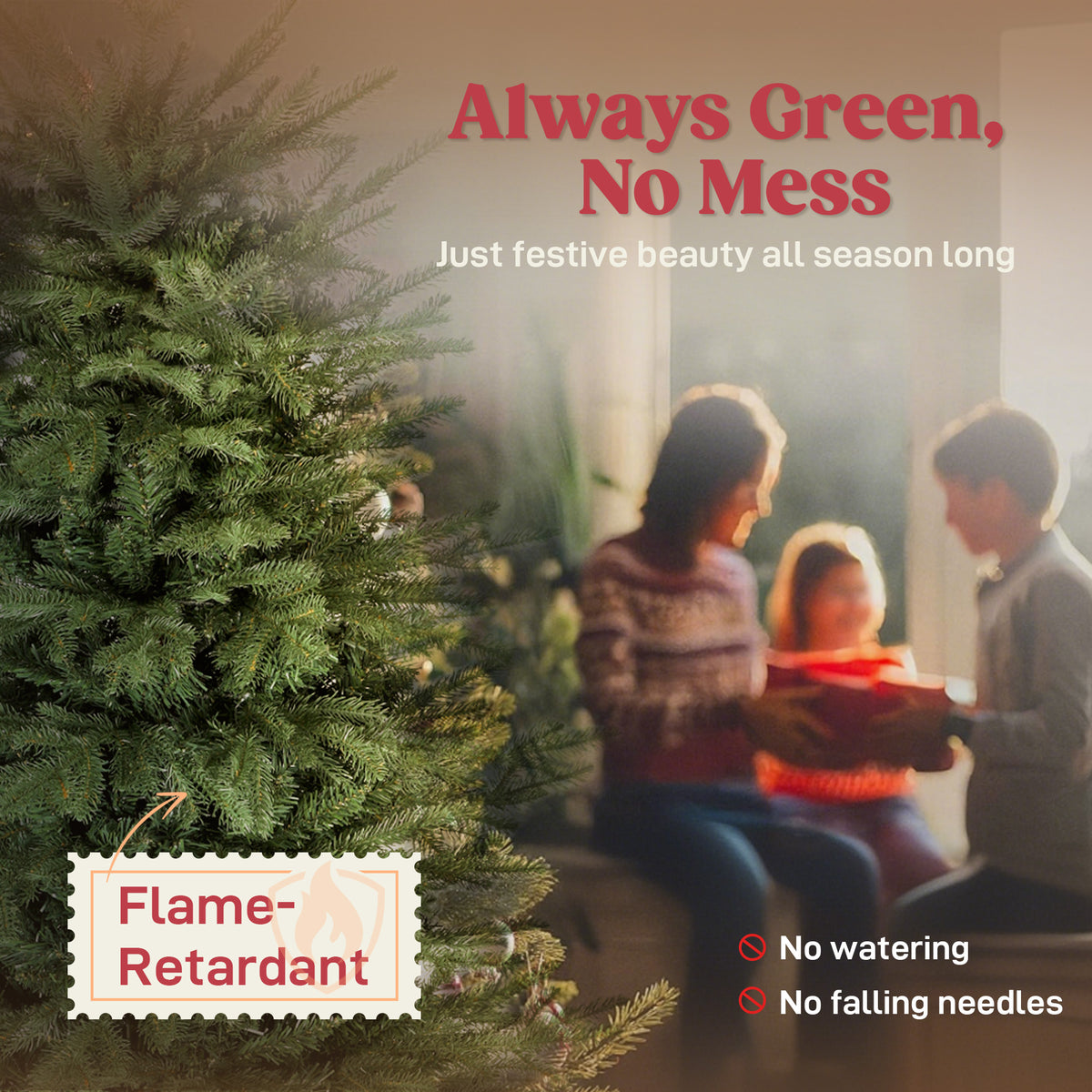 Artificial Christmas tree dense realistic fir