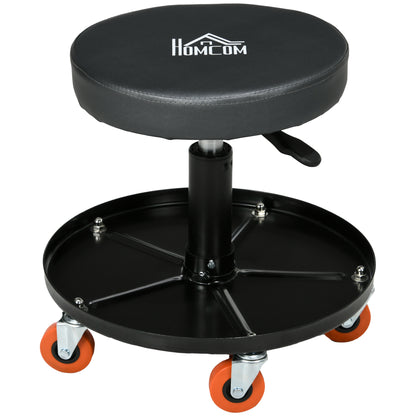 Shop Stool Pneumatic Adjustable Mechanic with Tool Tray Wheels