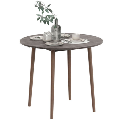 Folding dining table round drop leaf expandable