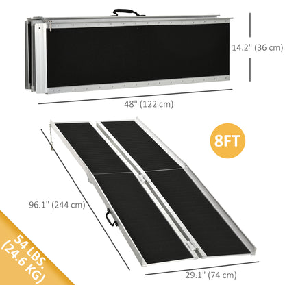 Folding Wheelchair Ramp 8ft 600lbs Capacity