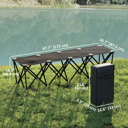 Portable Folding 6-Seat Bench for Camping and Sports